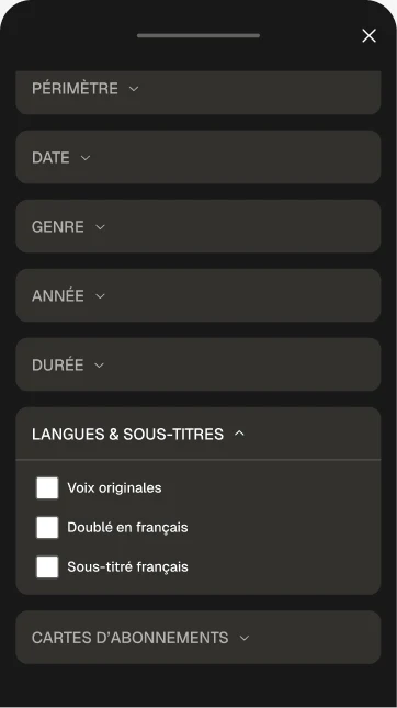 Choisir la langue de projection